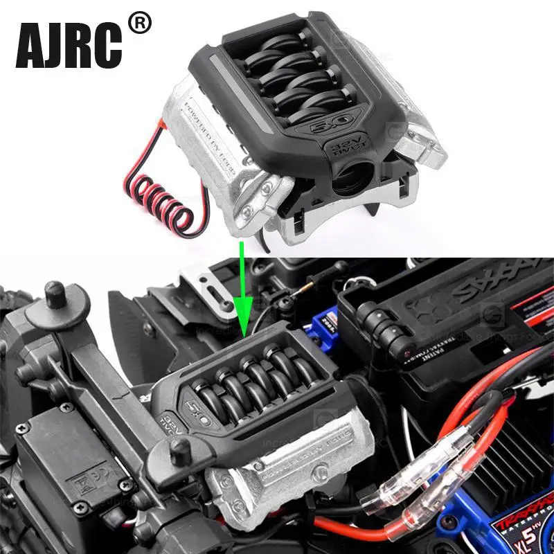 

Simulate F11 V8 5.0 Engine Radiator Double Fan For 1/10 Rc Crawler Car Trax Trx4 Defender Bronco Axial Scx10 Rc4wd D90 D110