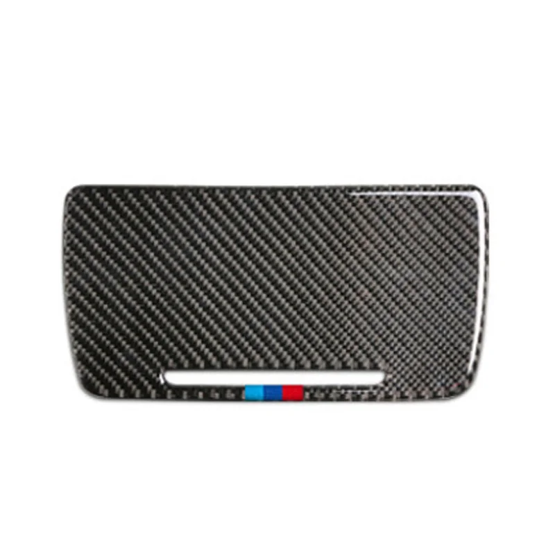 cheap black Carbon Fiber car Storage Box Panel Sticker Trim high quality for BMW 5 Series F10 2011 2017 auto Storage Box Panel trim