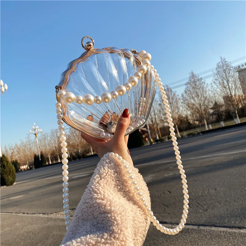 Borsa A Tracolla Con Paillettes Arcobaleno In Acrilico, Forma A Mezzaluna, Piccola O Grande, Con Catena, Per Sera, Matrimoni E Feste