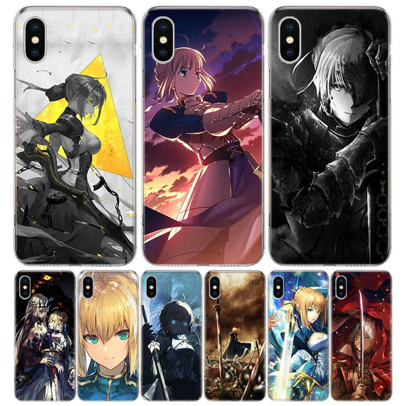 Anime Fate Zero Stay Night Saber Cover Phone Case For Iphone 11 12 Mini Pro 7 6 X 8 6s Plus Xs Max Xr 5s Se 10 9 Art Tpu Coque Phone Case Covers Aliexpress