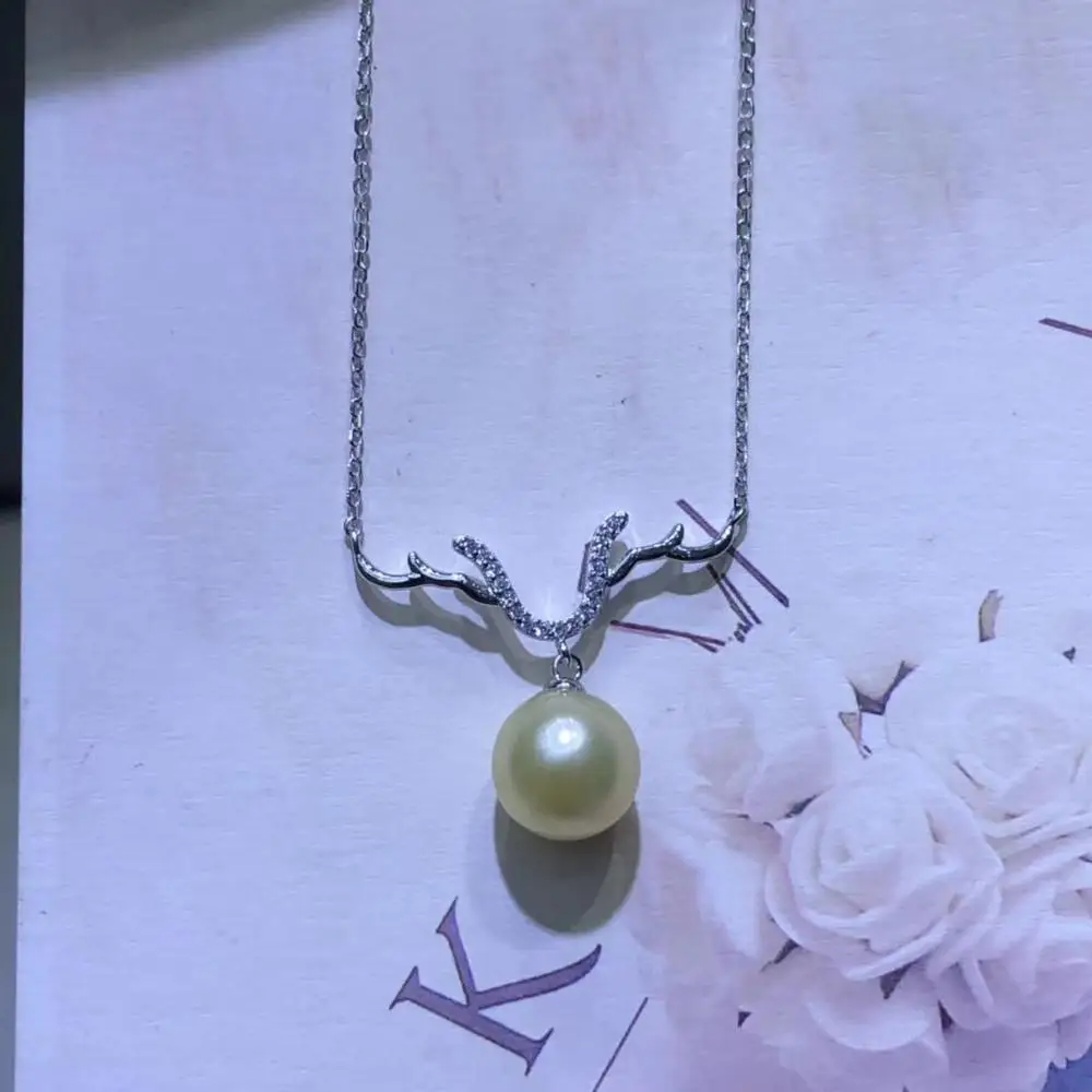 

925 Sterling Silver Necklace Set Findings Jewelry Base Settings Mountings Parts for Akoya Edison Pearls, Coral, Jade