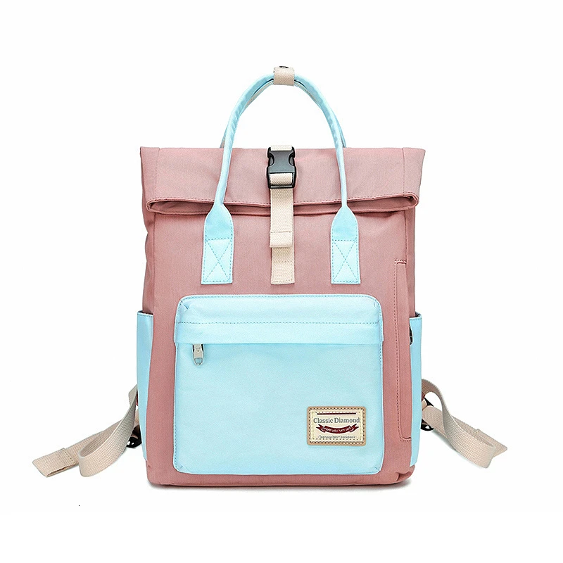 Blue Backpack LIKETHIS рюкзак для девочек, школьная сумка, дизайнерская, для путешествий, для подростков, нейлон, водонепроницаемый, для женщин, для ноутбука, рюкзаки, сумка на плечо, Mochila Feminina - Цвет: Blue Backpack