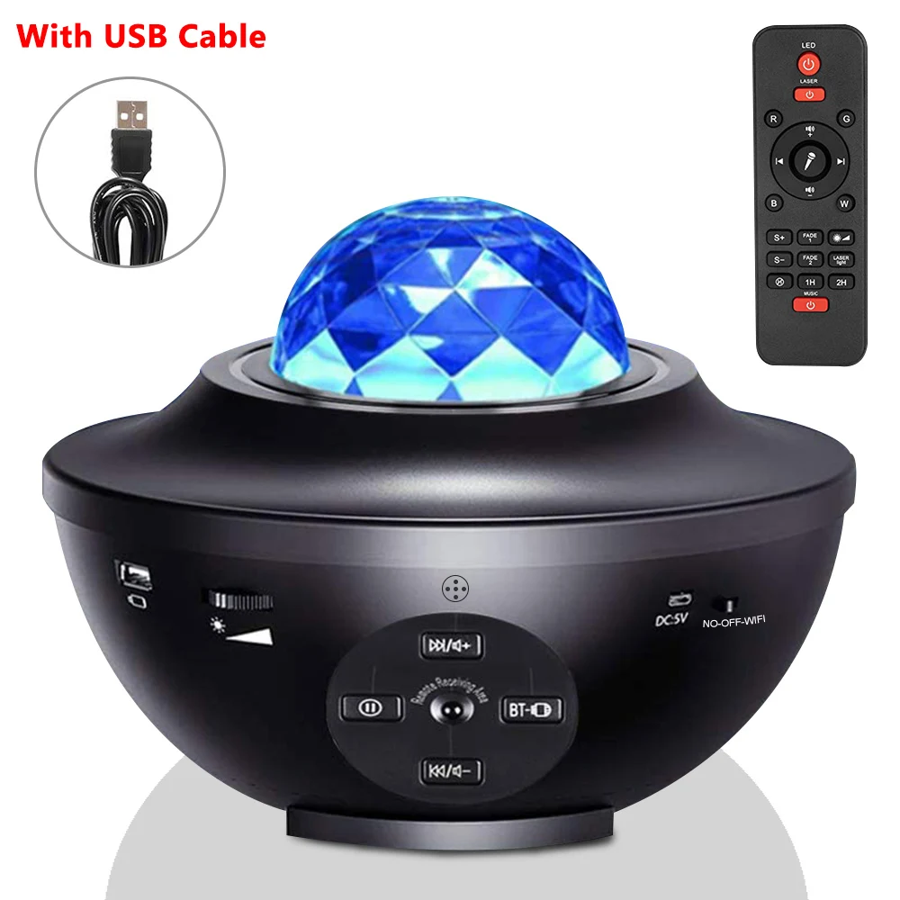 Wifi Galaxy Projector Ocean Wave Smart Star Projector Light Bluetooth