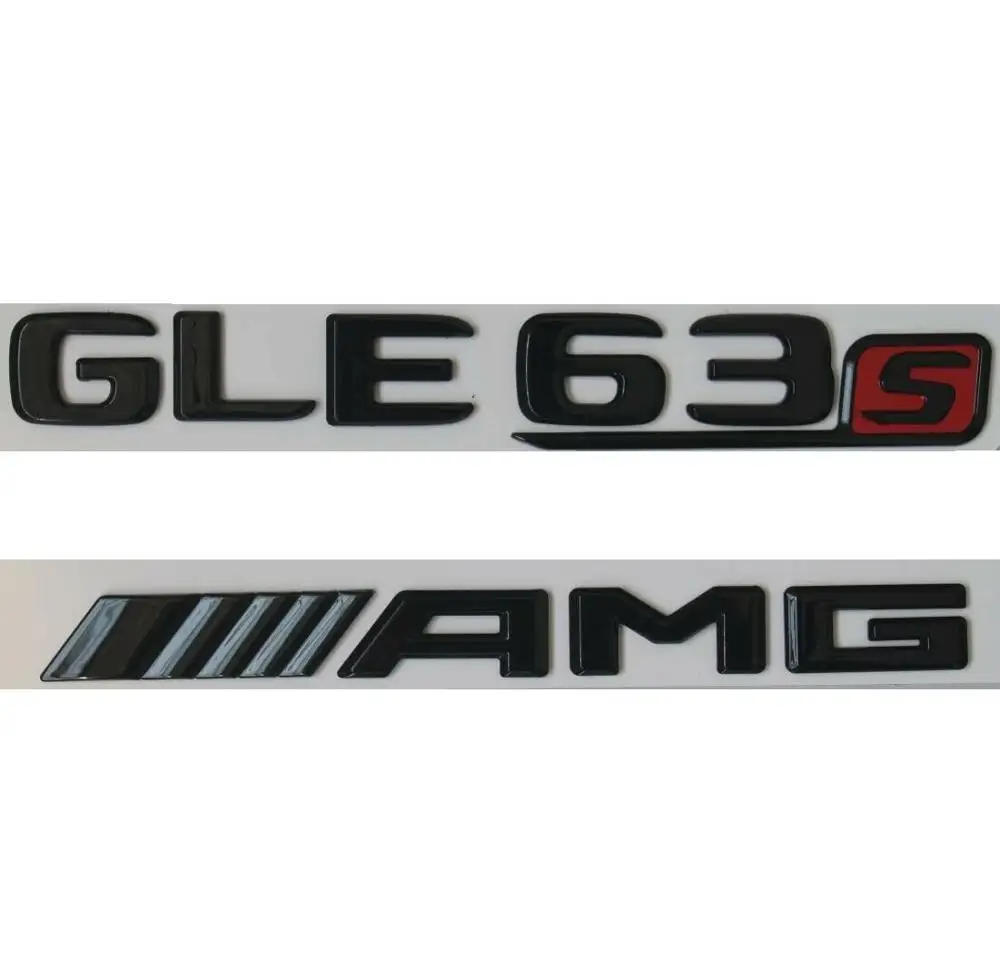 

Gloss Black Letters Trunk Badges Emblems for Mercedes GLE63 S AMG 2017-2019