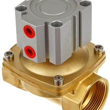 Нормально закрытый пневматический для воды, масла, воздуха, газа, воздушный цилиндр, вакуумный воздушный контроль, Электрический электромагнитный клапан DN15/20/25/35/40/50