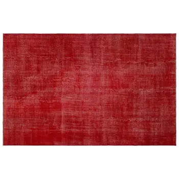 

Handmade Red Vintage Overdyed Turkish Area Rug 206x314 Cm-6'9''X10'4''