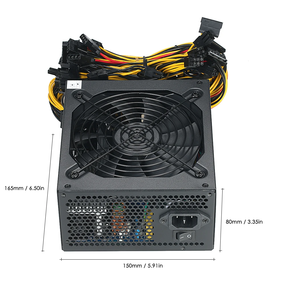 

Hot New 1800W Switching Server Power Supply 87% High Efficiency Professional Mining Machine Power Source for Ethereum S9 S7 L3