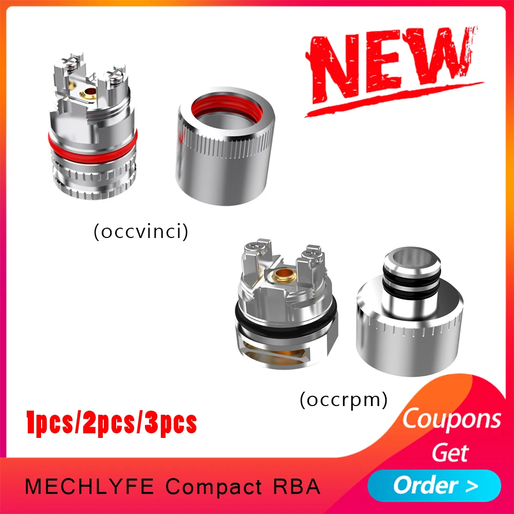 1 шт./2 шт./3 шт. компактные испарители RBA для электронных сигарет с коннектором 510
