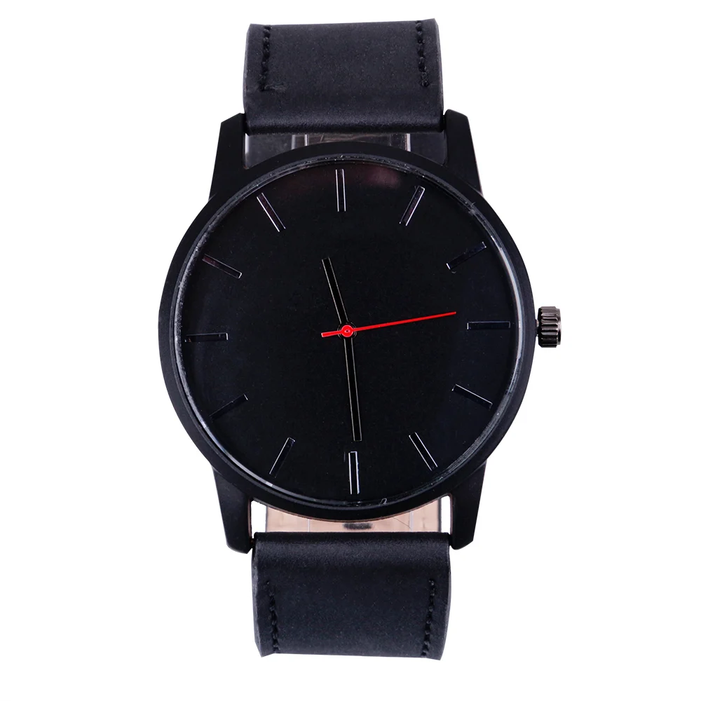 

2019 New Mens Watches Top Brand Luxury Watch Leather Sport Watches Large Dial Military Quartz Clock Wristwatch Relogio Masculino