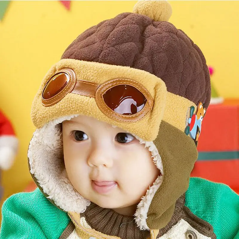 1Pc New Cool Toddlers Baby Kids Children's Cap Infant Winter Pilot