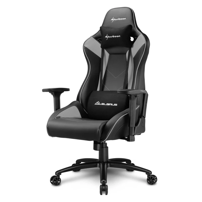 Игровое кресло Sharkoon Elbrus 3 компьютерное, до 150 кг, синтетическая кожа, сталь