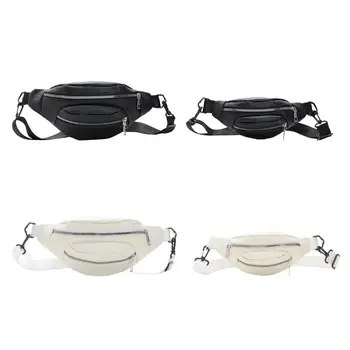 

PU Leather Waist Bag Women Kids Hot Selling Portable Simplicity Solid Casual Shoulder Messenger Bags Zip Chest Purse