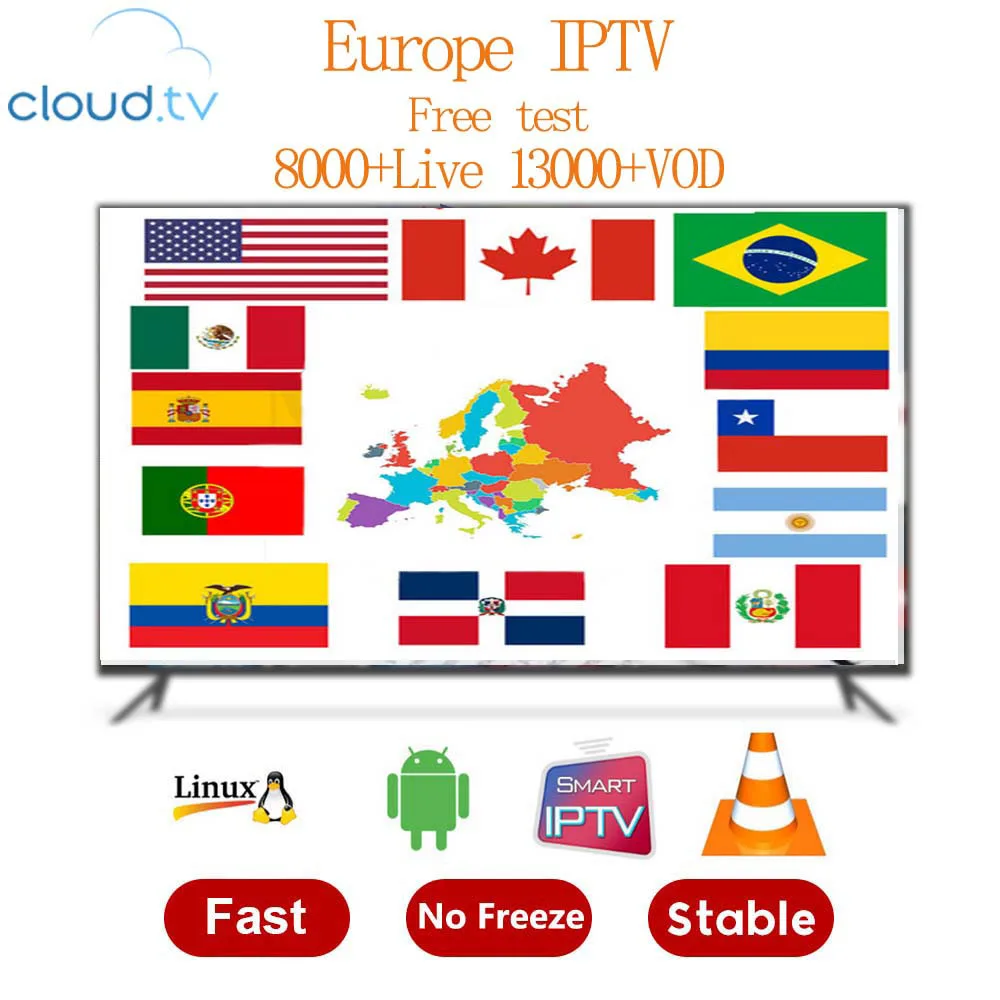 

Europe IPTV Portugal Spain Belgium Netherland For Android IOS m3u enigma2 mag250 android tv box