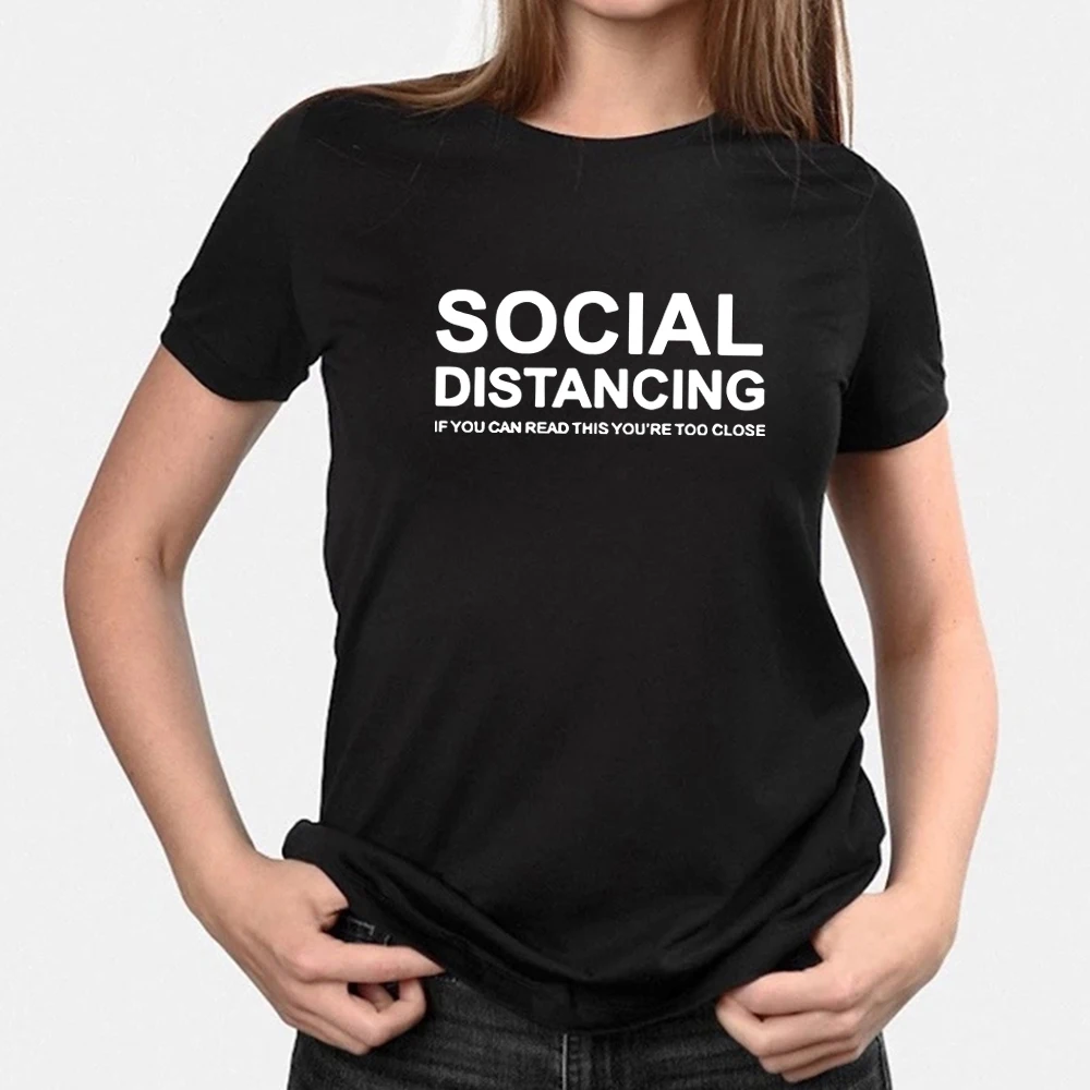 

Social Distancing Black T shirt 2020 The Most Correct Decision Popular In Europe And America Fashion Streetware Basic T-shirt