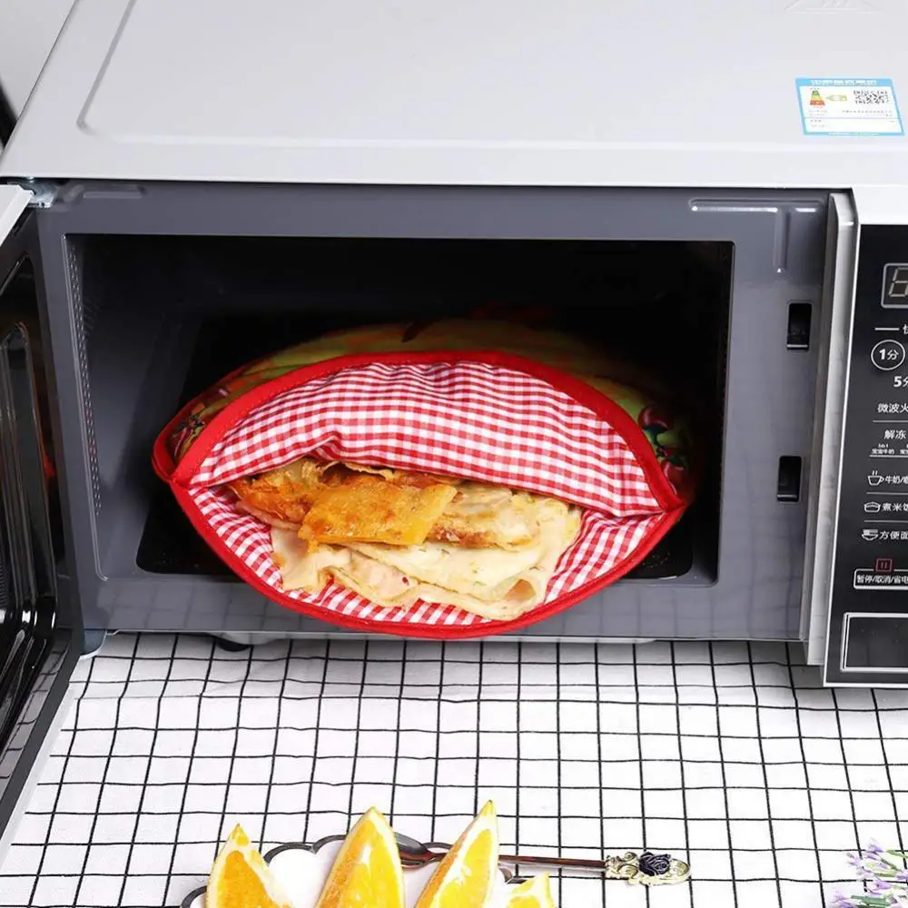 

1pc 30cm Microwave Oven Lunch Bag Food Insulation Tortilla Pancakes Warmer Pouch Home Kitchen Storage Bags