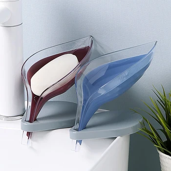 

Leafology Decorative Drainage Soap Holder Soap Holder Storage Container Seven Colors Toilet Shower Tray Draining Rack Bathroom