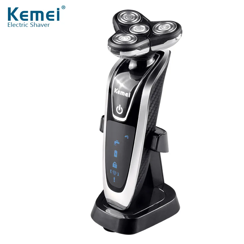 

Kemei Shaver Km-8871 Washing Rotary Four Cutter Head Electric Shaver Shaver