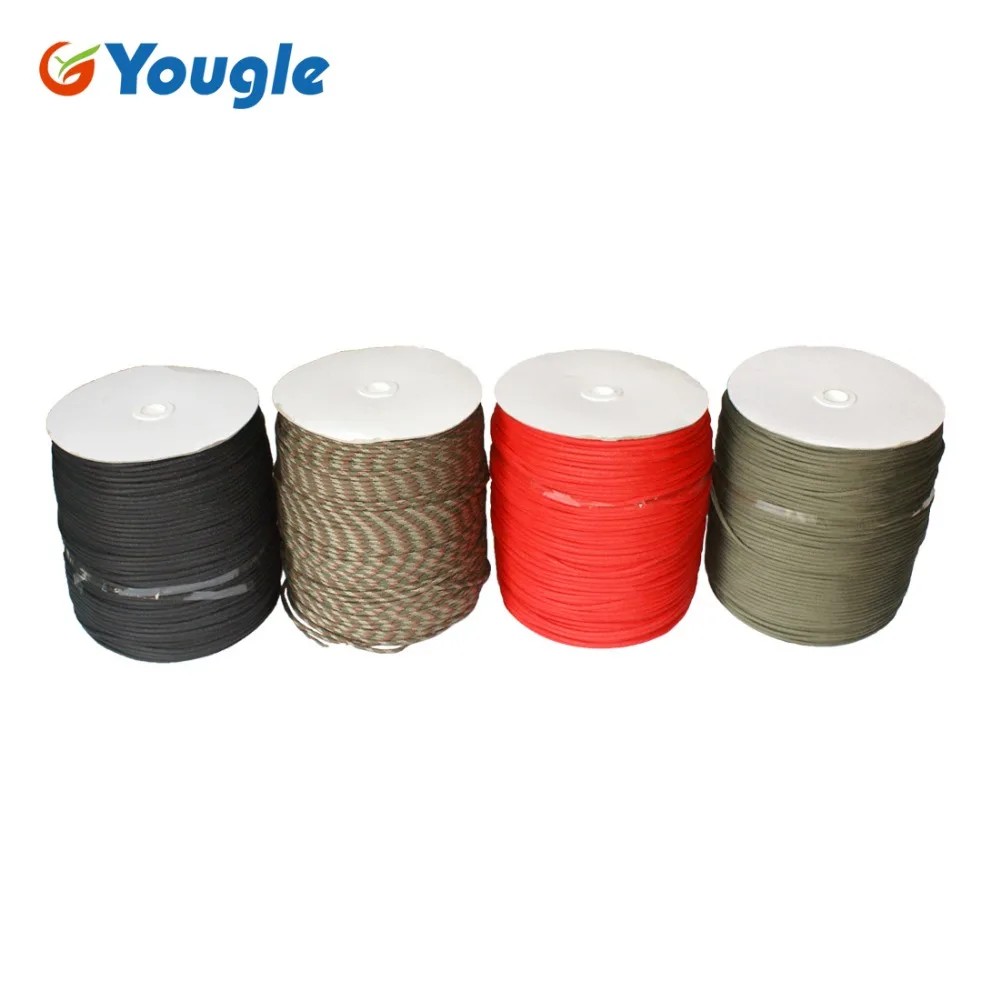 

1000 футов Катушка 550 Паракорд парашютный шнур Военная Спецификация Тип III 7 нитей без искусственных элементов