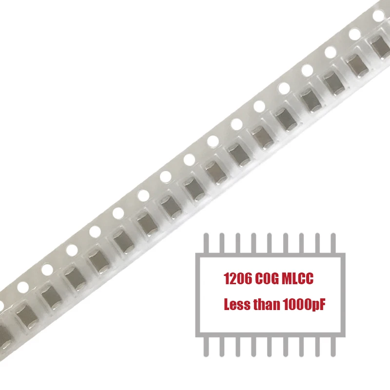 MY GROUP 100 шт. менее 1000pF10PF 50 в C0G/NP0 1206 SMD конденсаторы с микросхемой поверхностного