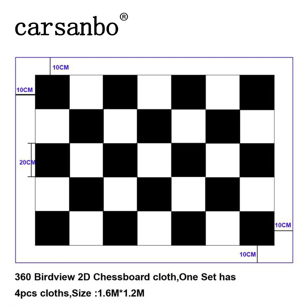 

Carsanbo 4pcs One Set Fabrics Car Camera Calibration Cloth for 360 Degree Surround Bird View System Debugging Clothes Nonwoven
