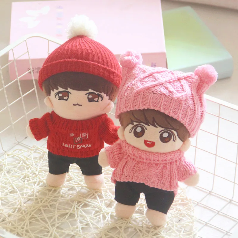 

exo doll cartoon stars surrounding with blended plush toy doll model doll and clothes hat