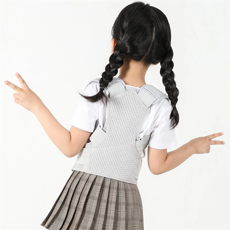 

Children Back Support Breathable Back Posture Corrector Brace Prevent Slouching Humpback Posture Kids Lumbar Back Support Belt