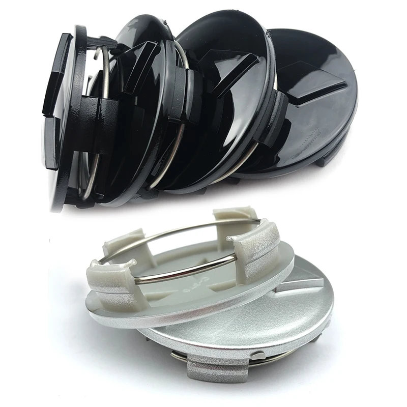 4 unids/lote 60mm coche tapas de cubo de rueda llanta de rueda de coche rueda placa cubiertas para Mitsubishis ASX Lancer Pajero Outlander L200 EVO