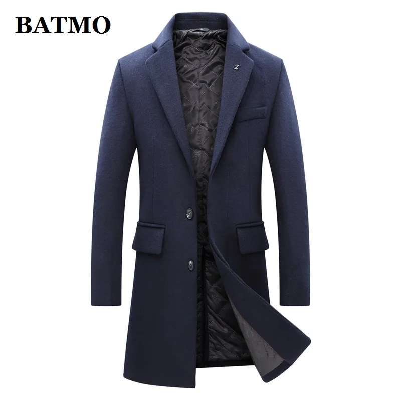 BATMO/Новое поступление, зимний высококачественный шерстяной Тренч для мужчин, мужские шерстяные повседневные куртки, большие размеры 1721
