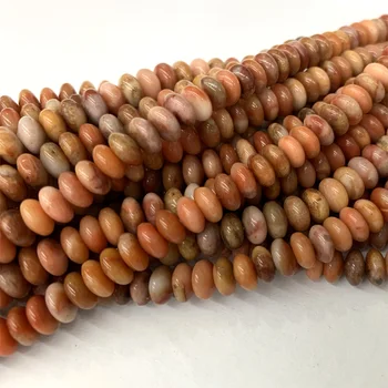 

Discount Wholesale Natural Orange Yellow Jasper Rondelle Loose Stone Beads Fit Jewelry DIY Necklaces or Bracelets 15" 06310