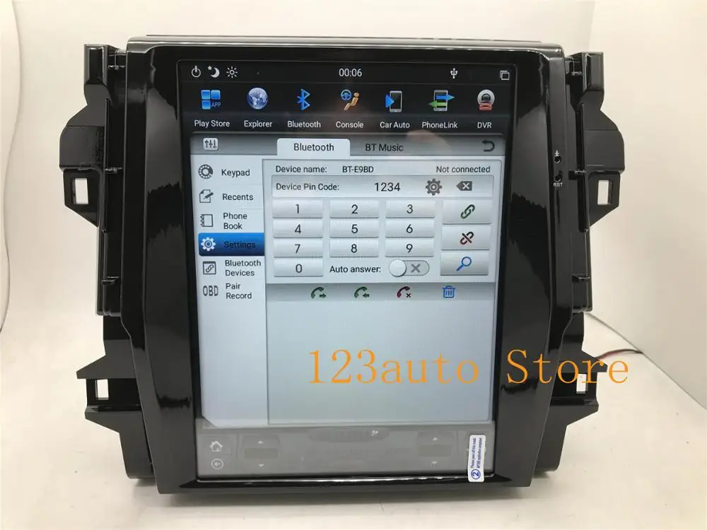 12,1 ''вертикальный экран Tesla стиль Android 8,1 автомобильный DVD gps навигатор плеер для Toyota Fortuner PX6