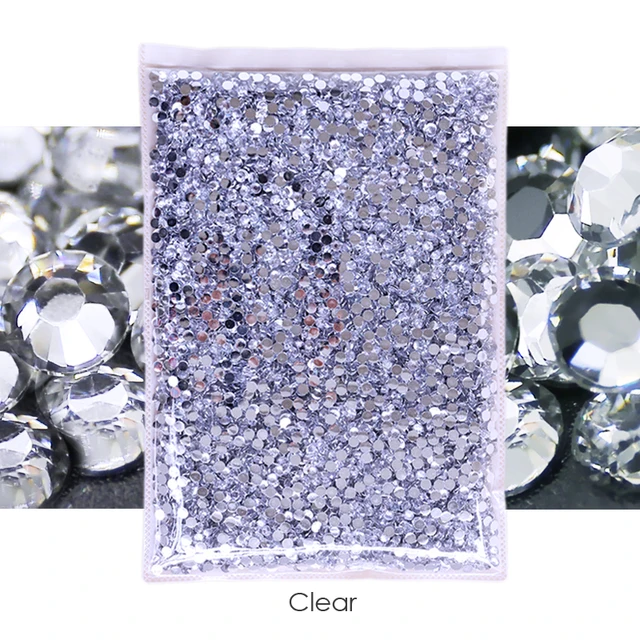 Wholesale Jelly AB Resin Non Hot Fix Rhinestones Cтразы Flatback Plastic Crystals Strass Glitters Stone Bulk Big Package for DIY Clear
