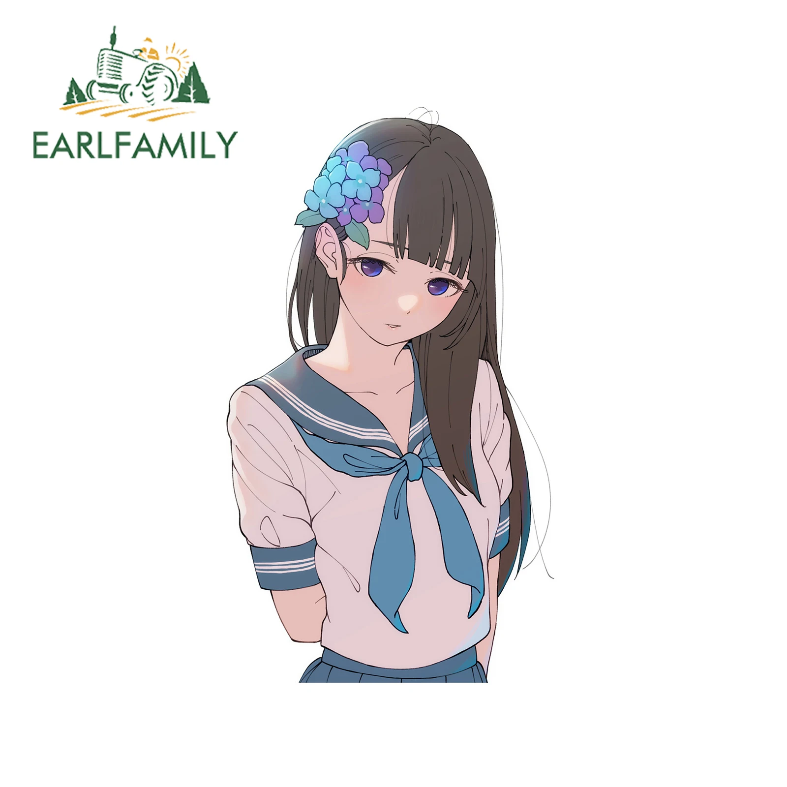 

EARLFAMILY 13 см x 7,5 см для милой аниме девушки наклейка устойчивая к царапинам индивидуальные автомобильные наклейки на лобовое стекло аниме JDM украшение