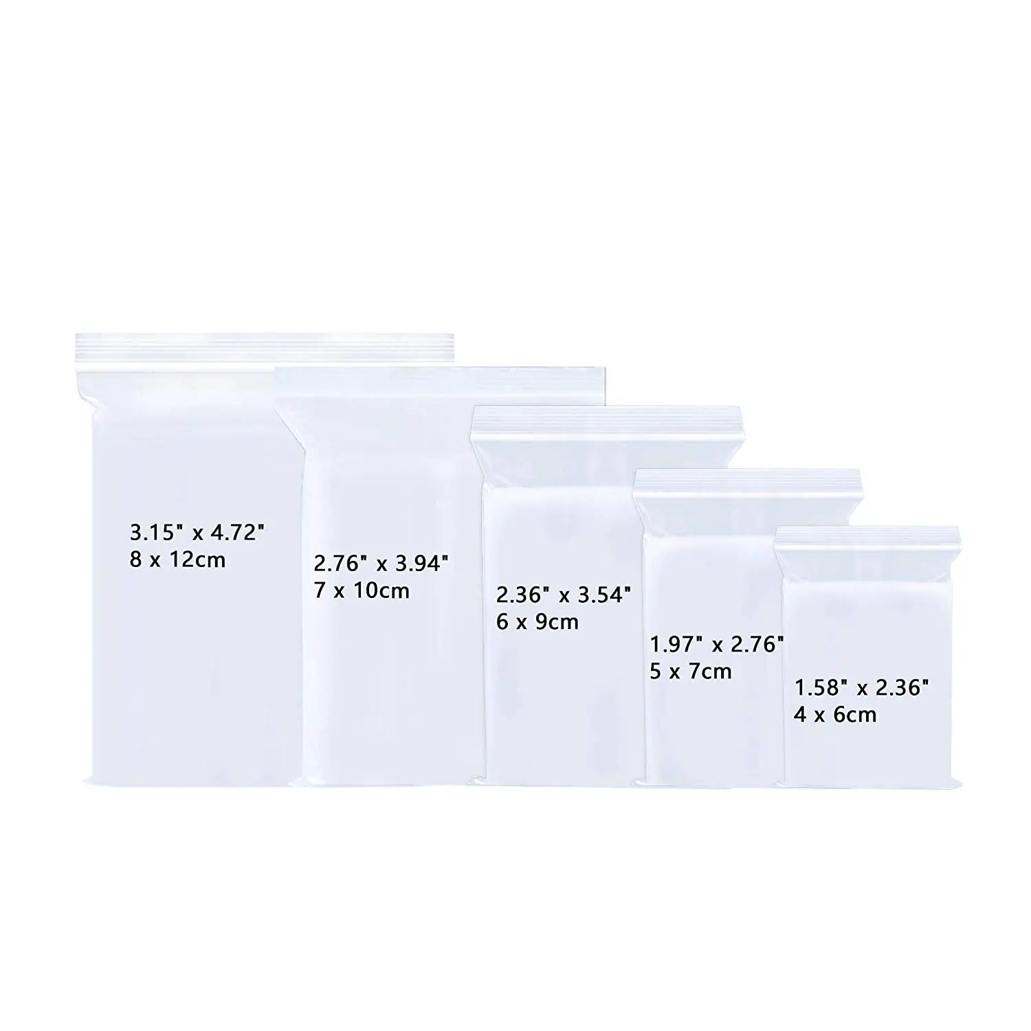 Clear Zip Lock Bag Plastic Packaging  Pouches  Sealing Zipper Plastic Bags Jewelry / Food ziplock Storage Bag