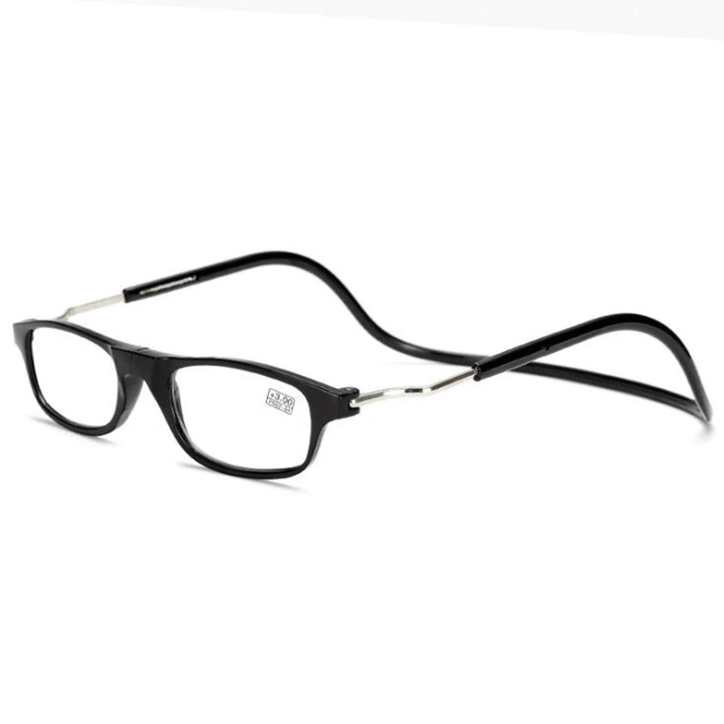 GLTREE, магнитные складные очки для чтения, для мужчин и женщин, подвесной светильник, для чтения, очки для дальнозоркости, регулируемые Магнитные очки G23 - Цвет оправы: GNS23    Black