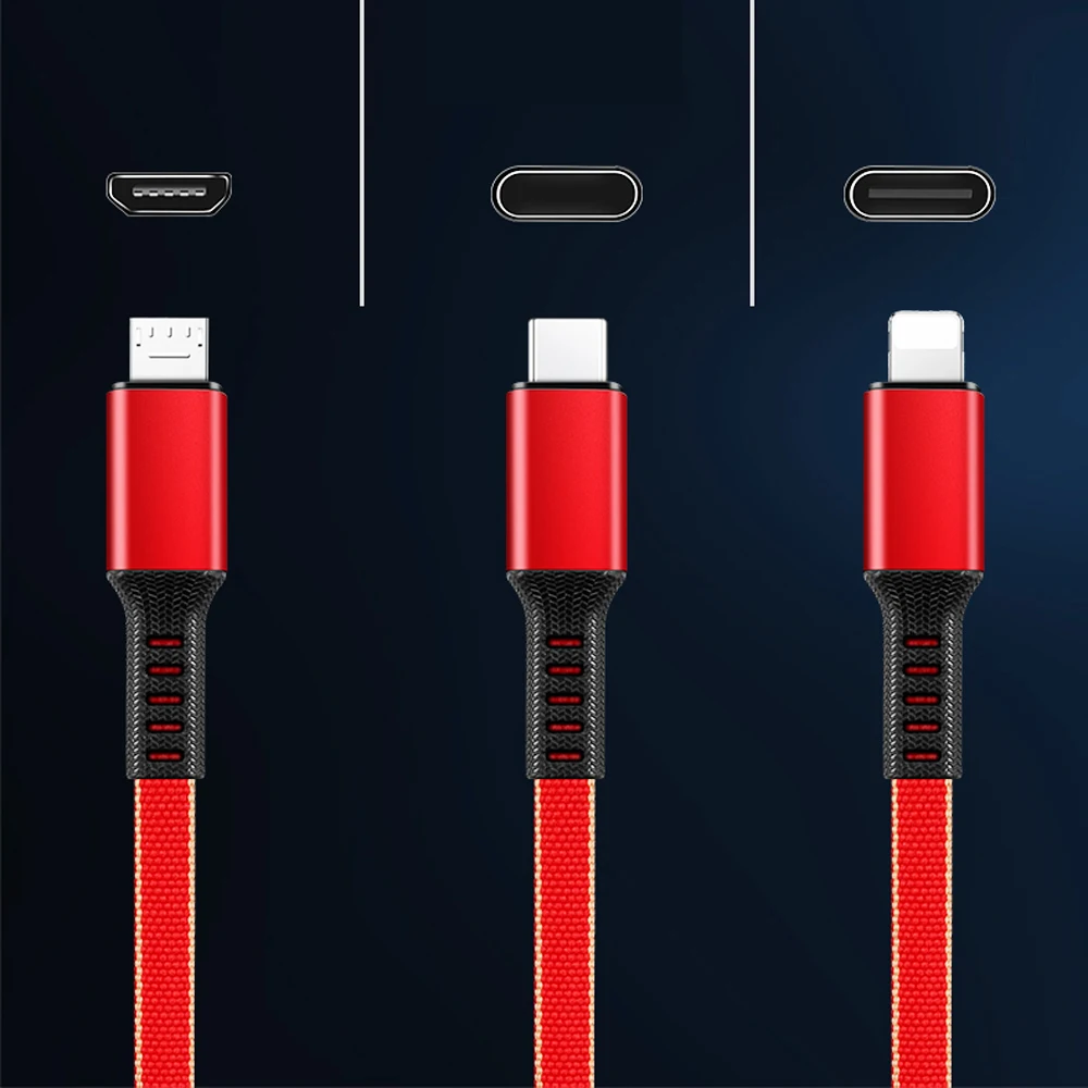 3 в 1 Micro USB C type C кабель для быстрой зарядки Универсальный многофункциональный кабель для синхронизации данных и зарядки телефона для samsung iPhone 11