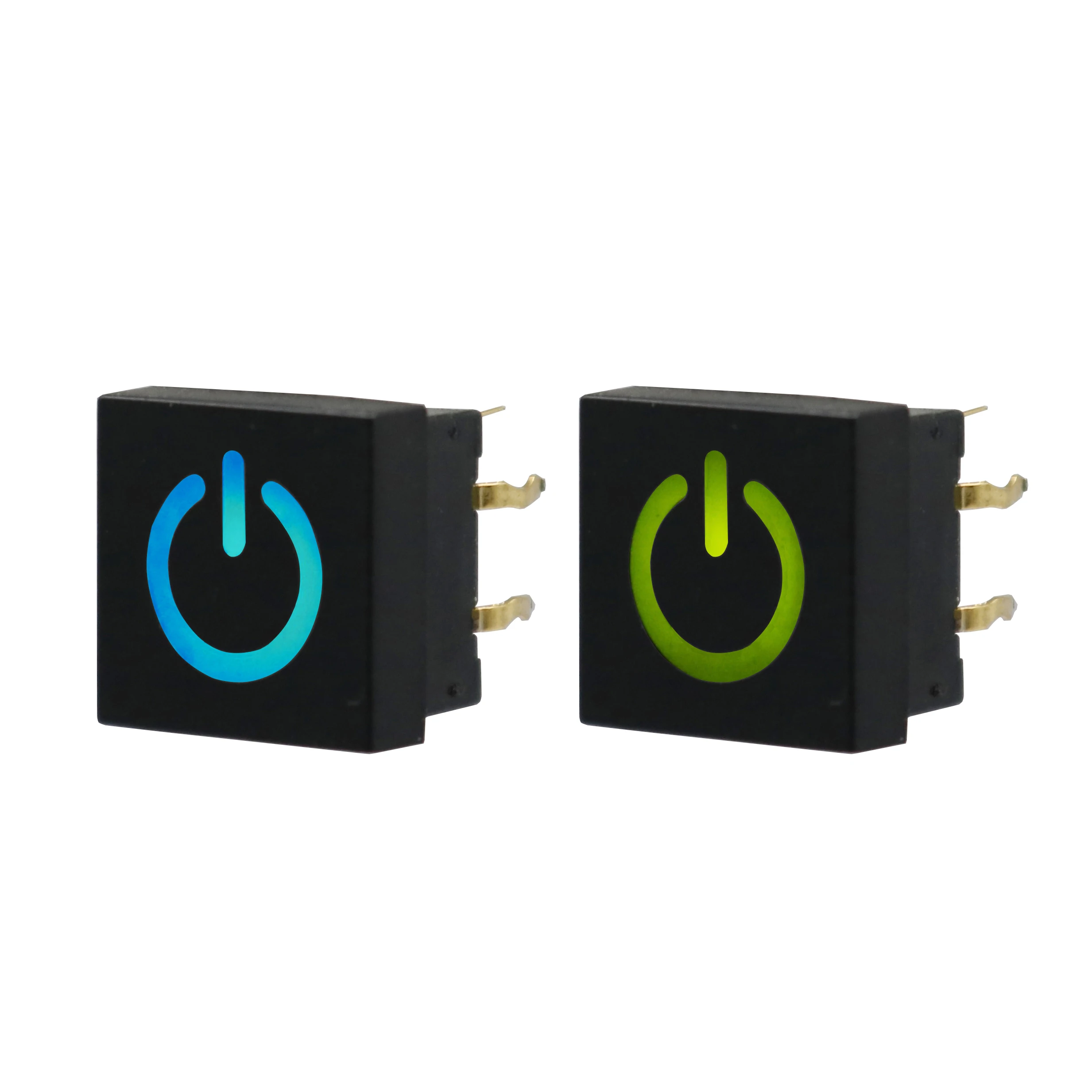 5pcs Blue LED 10mm Cap 12V DC 50mA Momentary Tact Push Button Switch Symbol