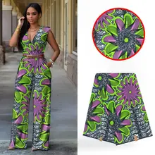 Green Floral African Dutch Real Wax Fabric High quality DIY Sewing Material Ankara Nigerian Veritable Wax Cloth Fabric For Dress