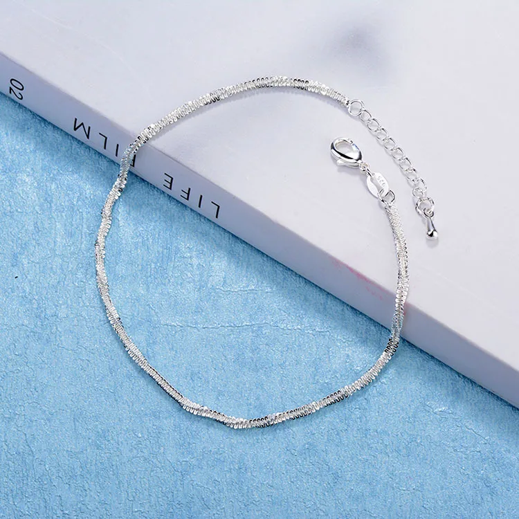 

Silver-plated Ornaments Anklet Korean-style Fashion jiao shi pin Stars Anklet Silver-plated Anti-Allergy Silver Accessories
