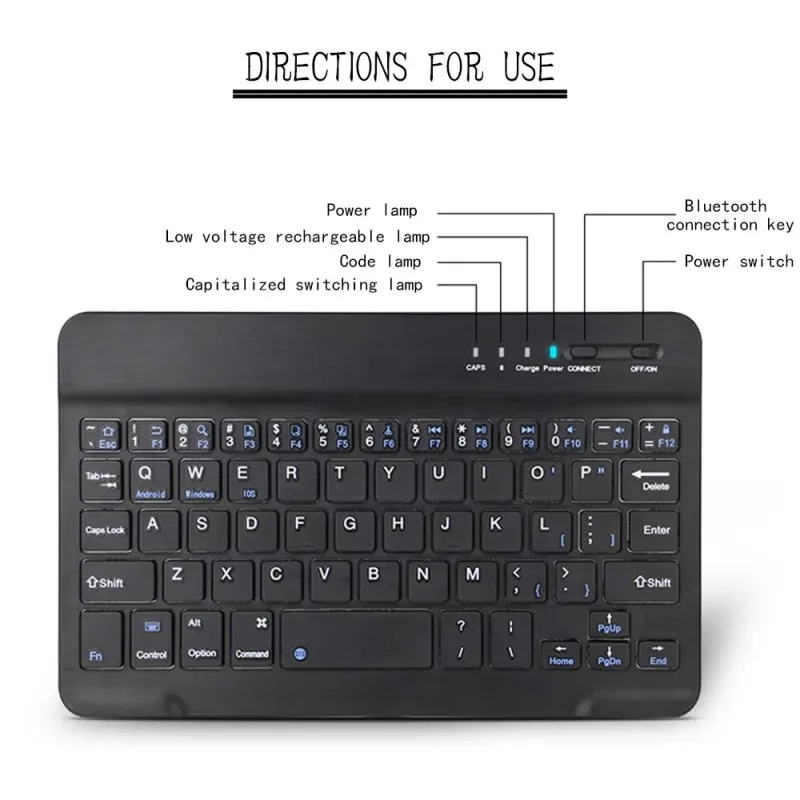 KK&LL для Amazon Fire 7(5/7/9th Gen, выпуска) с Alexa Bluetooth клавиатура+ Кожаная подставка для планшета Чехол-книжка