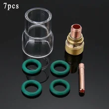 7 шт./30 шт. TIG сварки Stubby фонарь газа объектив#12 тепла Набор чашек для WP-9/20/25 для аргонодуговой сварки WP17/18/26 части
