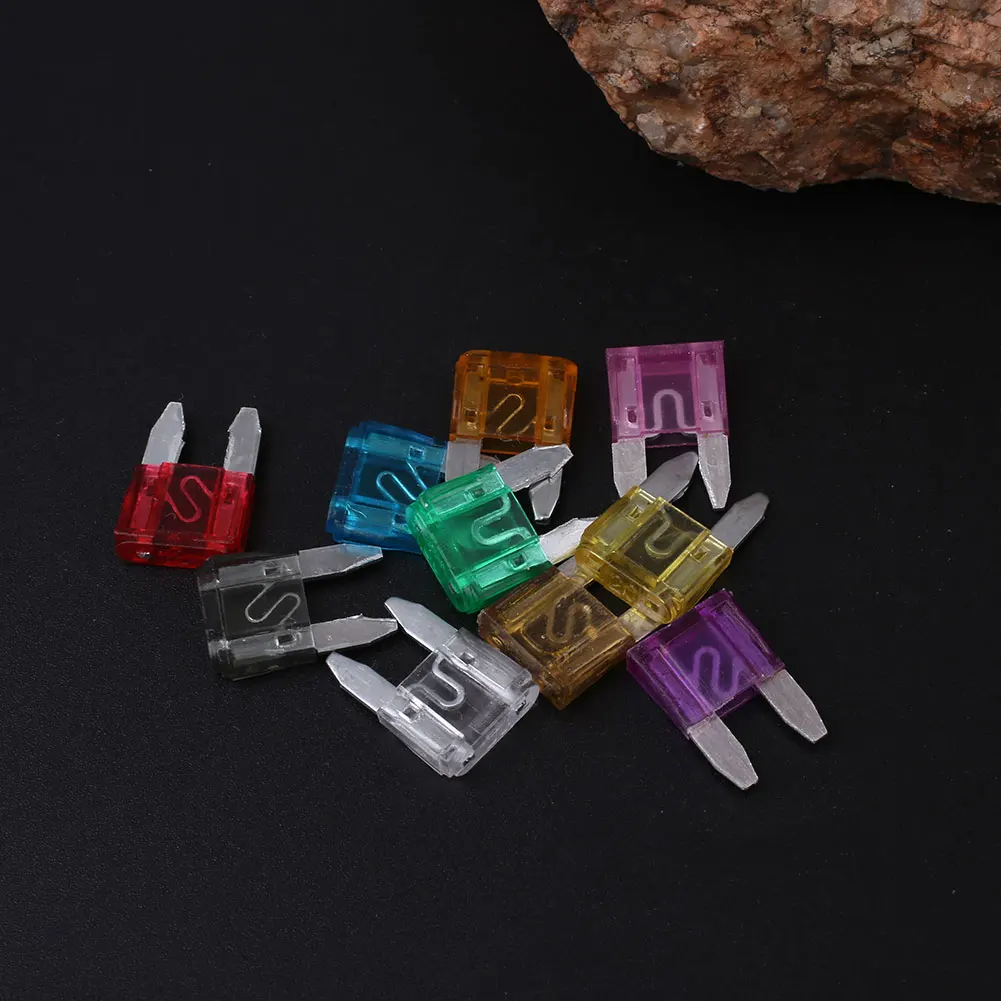 Blade Fuse Set Fuse Assortment Premium Quality Blade Fuse Car Accessories Replacement Parts 100pcs with Electroprobe Multicolor