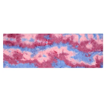 

183x63cm Travel Tie Dye Soft Microfiber Pilates Blanket Non Slip Workout Quick Dry Yoga Mat Towel With Carry Bag Sweat Absorbent