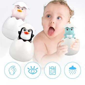 

Cute Penguin and Dinosaur Egg Water Spray Sprinkler Kids Swimming Shower Funny Toys for Toddlers Boys Girls Shower Product