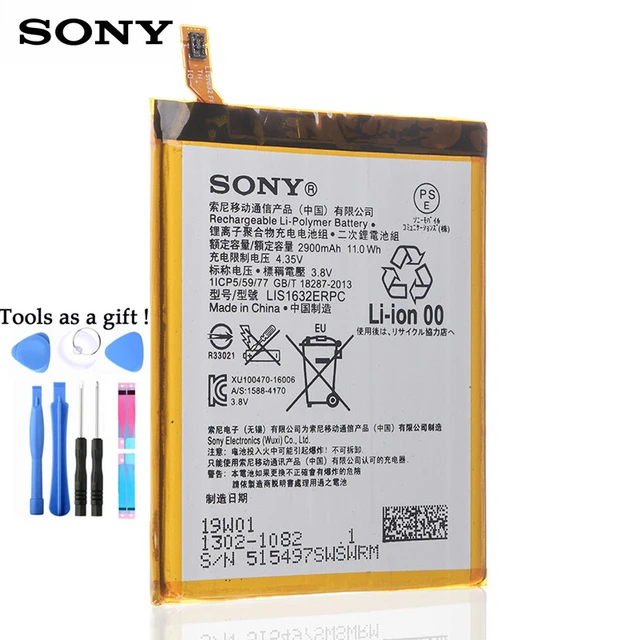 Original Sony LIS1632ERPC Battery For Sony Xperia XZ XZs F8331 F8332 2900mAh