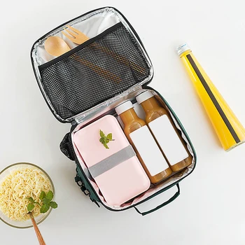 

Portable Lunch Bag New Thermal Insulated Lunch Box Tote Cooler Handbag Bento Pouch Dinner Container School Food Storage Bags