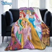 Manta de princesa Disney para niños y adultos, cobertor de sofás de felpa de dibujos animados, colcha de invierno, regalo para niñas
