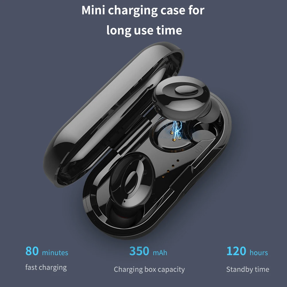 FBYEG XG15 настоящие беспроводные наушники, Bluetooth наушники, спортивные наушники для телефона с зарядной коробкой, игровая гарнитура с микрофоном