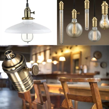 

E27/E26 Retro Vintage Edison Screw Pendant Lighting Bulb Lamp Holder Base Socket