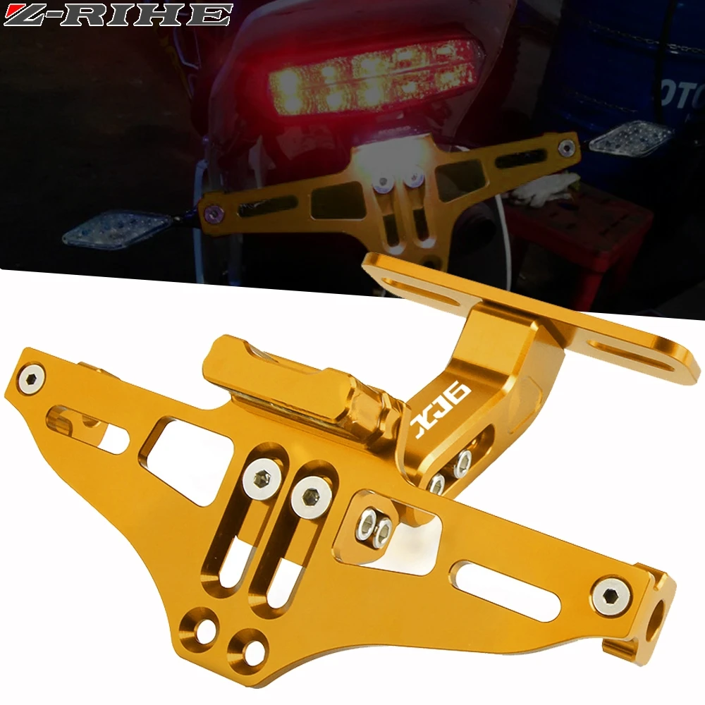 

For Yamaha XJ6 N / XJ6 DIVERSION 2009-2015 2014 Motorcycle Adjustable Angle License Number Plate Frame Holder Bracket LED Light