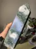 Natural large moss agate crystal tower natural crystal wand Reiki healing 2